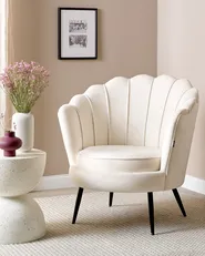 Armchair LOVIKKA Velvet Off-White_881497