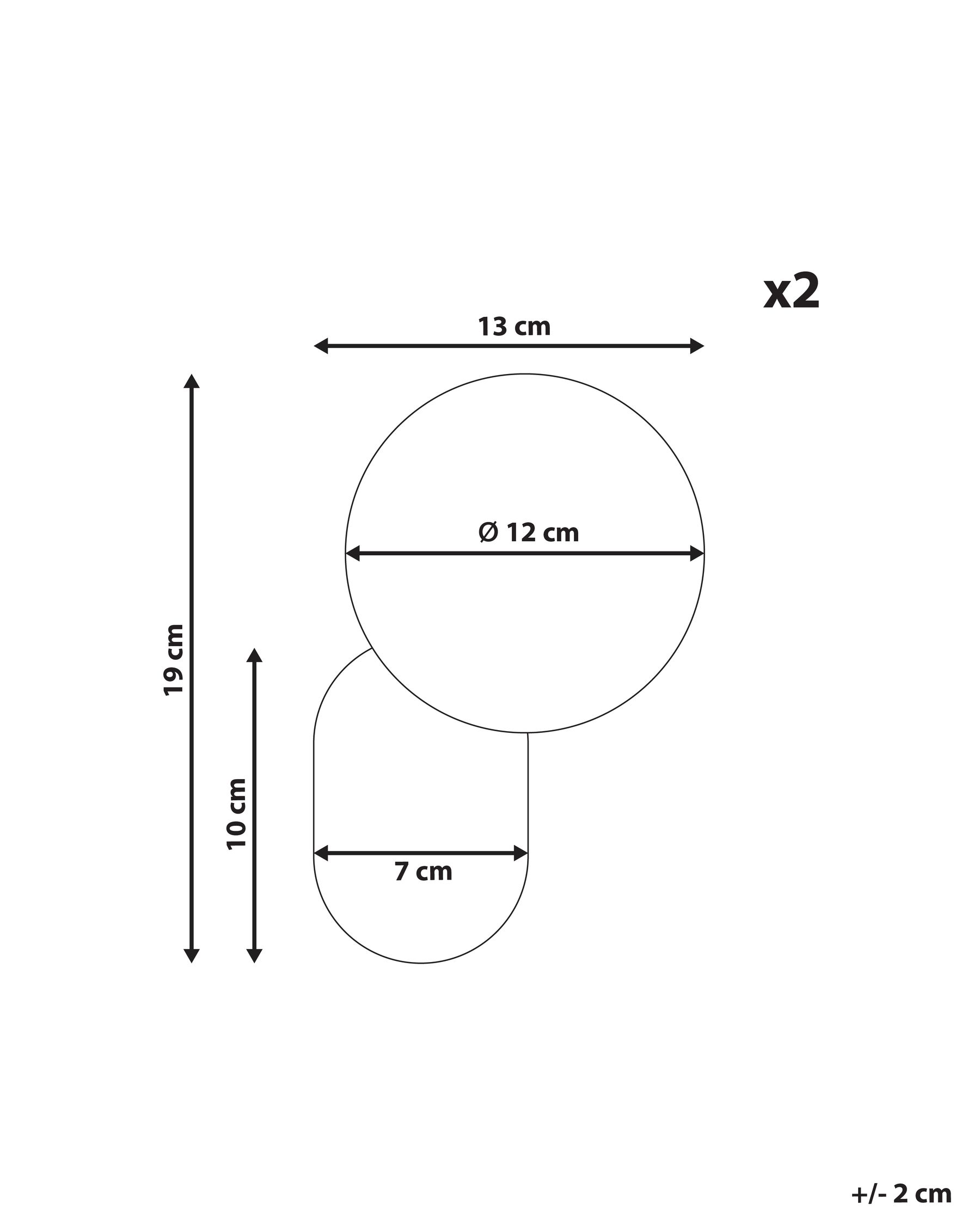 Set di 2 lampade da parete HELME Nero_987410