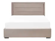 Ottoman Bed ROUEN Velvet Taupe 140 x 200 cm (EU Double)_843830