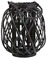 Lantern MAURITIUS 30 cm Willow Wood Black
