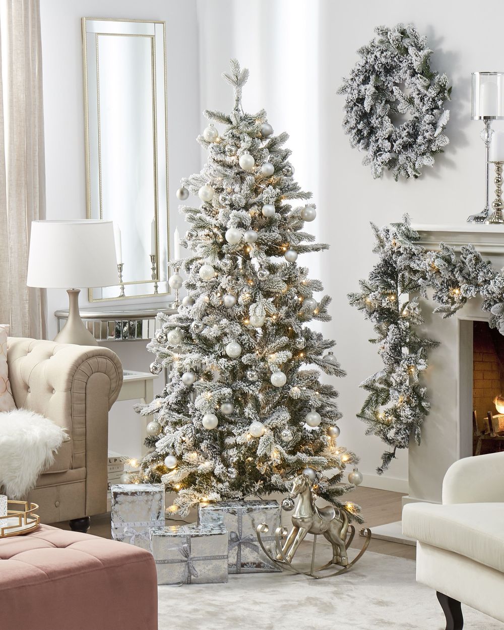 Christmas Decoration Christmas Tree LED Candle Green Or Snowy Tree NEW