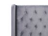 Velvet EU Double Size Bed Grey FORBACH_819136