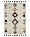 Teppich Baumwolle beige / mehrfarbig 140 x 200 cm geometrisches Muster ESKISEHIR_839641