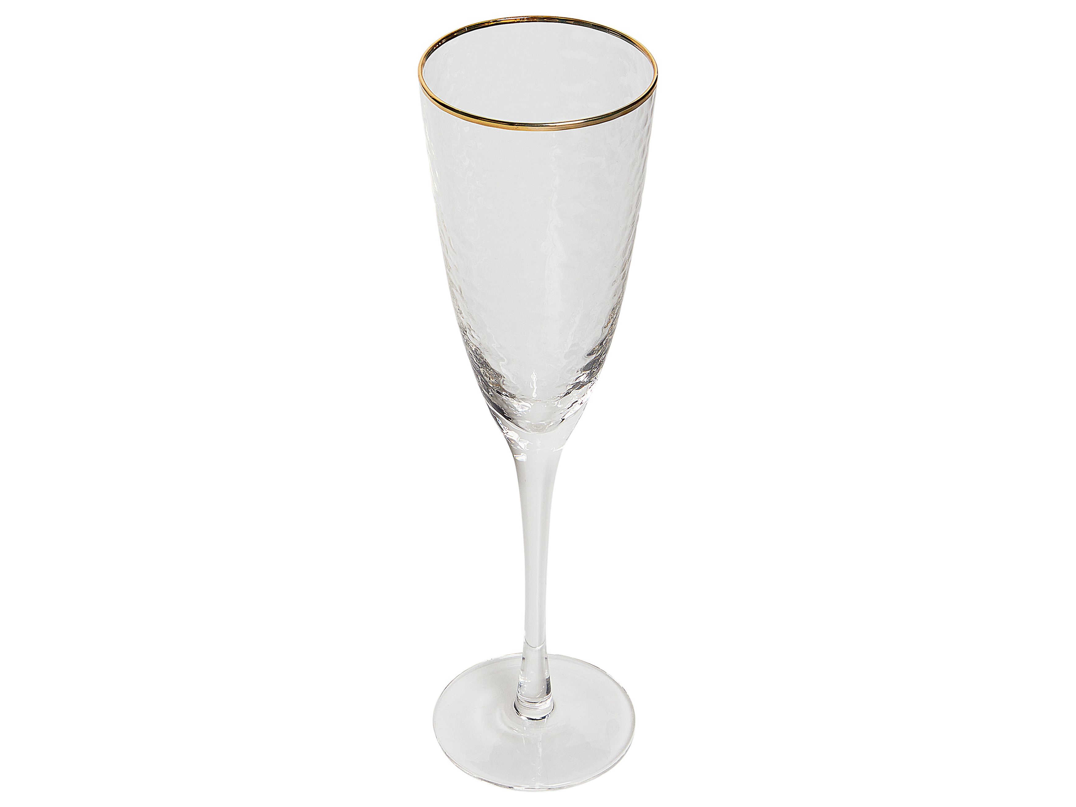 8 Flûtes à Champagne En Plastique à Tige Dorée - 4,5 Oz (133 Ml) Pour Fêtes Et Mariages