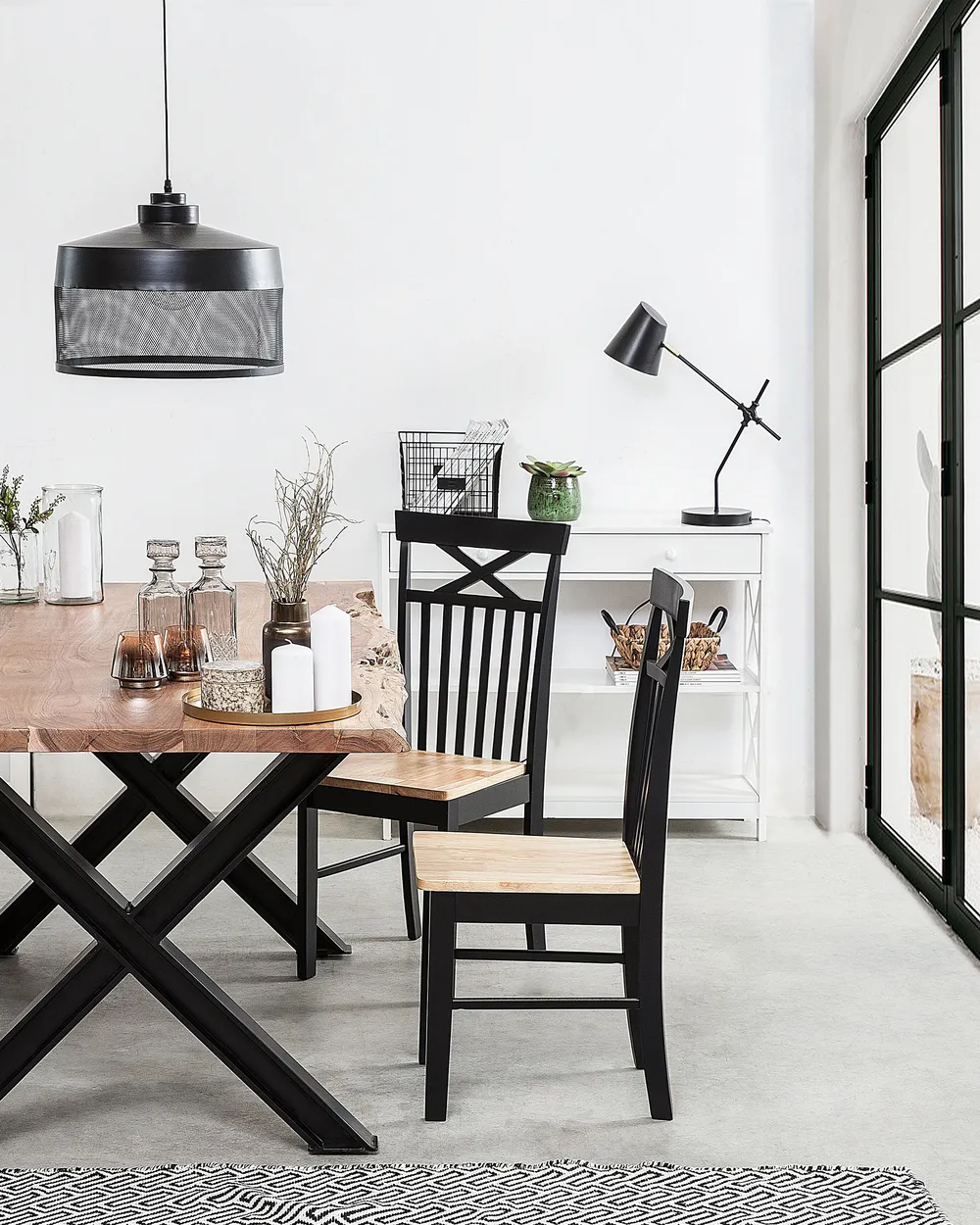 Set di 2 sedie da pranzo HOUSTON Legno Nero_745120