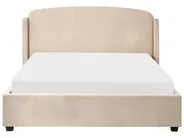 Ottoman Bed BERNAY Fabric Taupe 160 x 200 cm (EU King Size)_1025727
