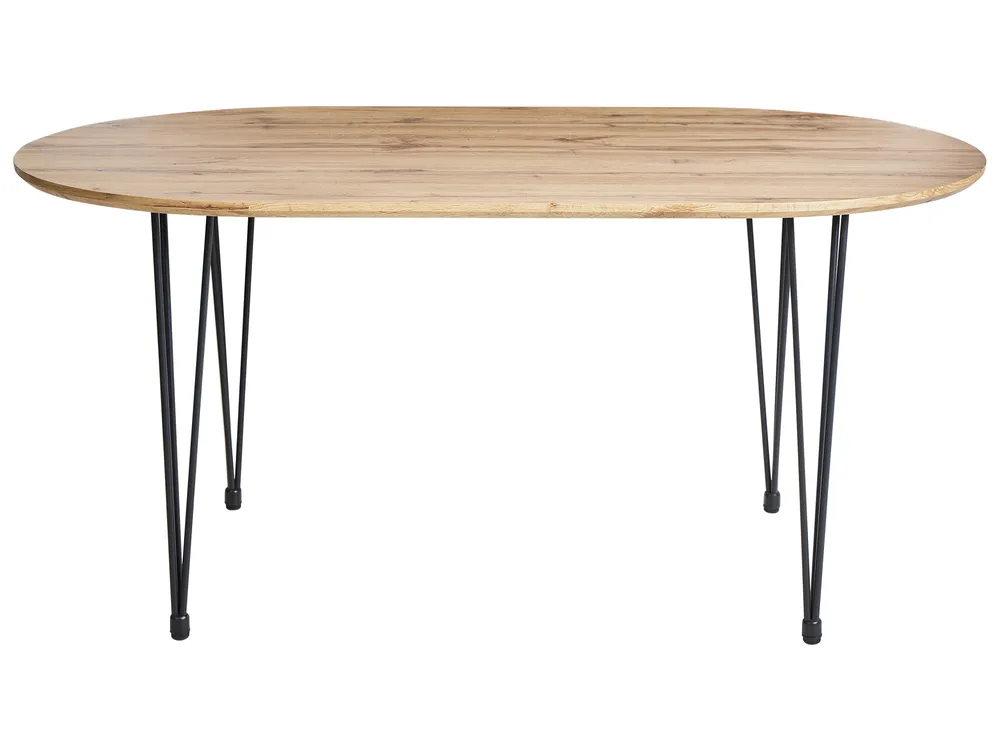 Dining Table CAVELL Light Brown 160 cm 90 cm_975438
