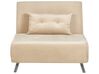 Divano letto singolo velluto beige FARRIS_875457