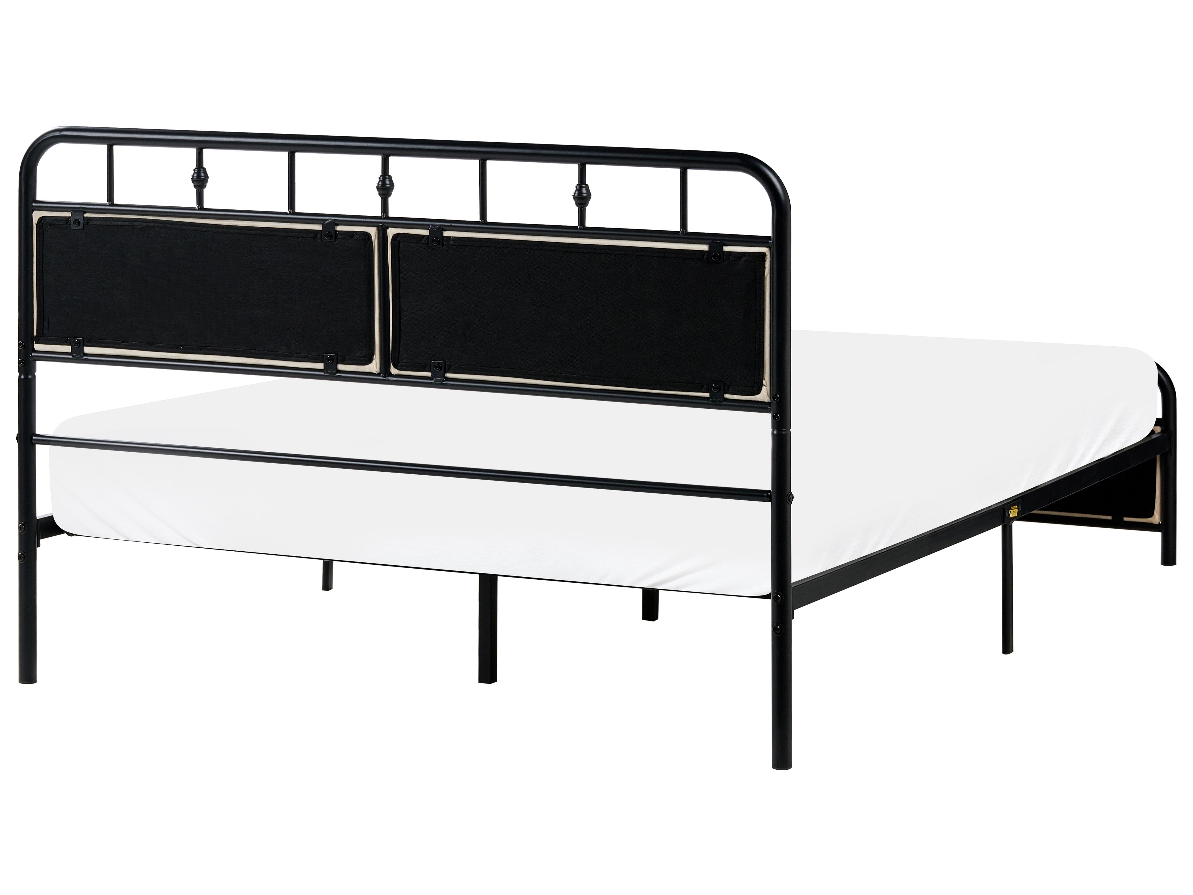 Bett mit Lattenrost Metall BREUILLET 140 x 200 cm Schwarz_1033477