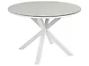 Garden Dining Table MALETTO 120 cm 120 cm Glass Taupe