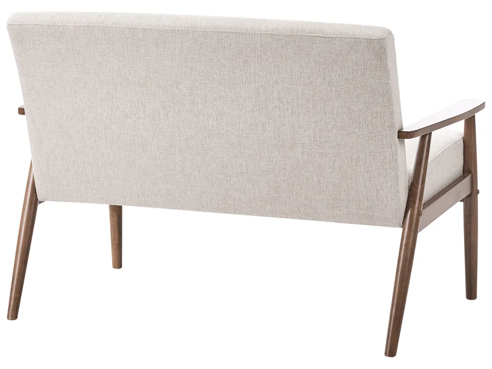 Divano 2 posti ESRUM Tessuto Marrone scuro/Beige_1015788