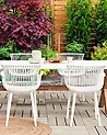 Set of 4 Garden Chairs PESARO White