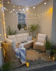 Garden Sofa Set 5 Seater ALESSANO Rattan Natural_945726