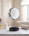 Makeup Mirror LED SAVOIE Black/ Silver