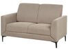 Ensemble canapés et fauteuil en tissu taupe 6 places FENES_897902