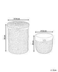 Zestaw 2 koszy DANANG Plecionka Naturalny 31/61 L_886446