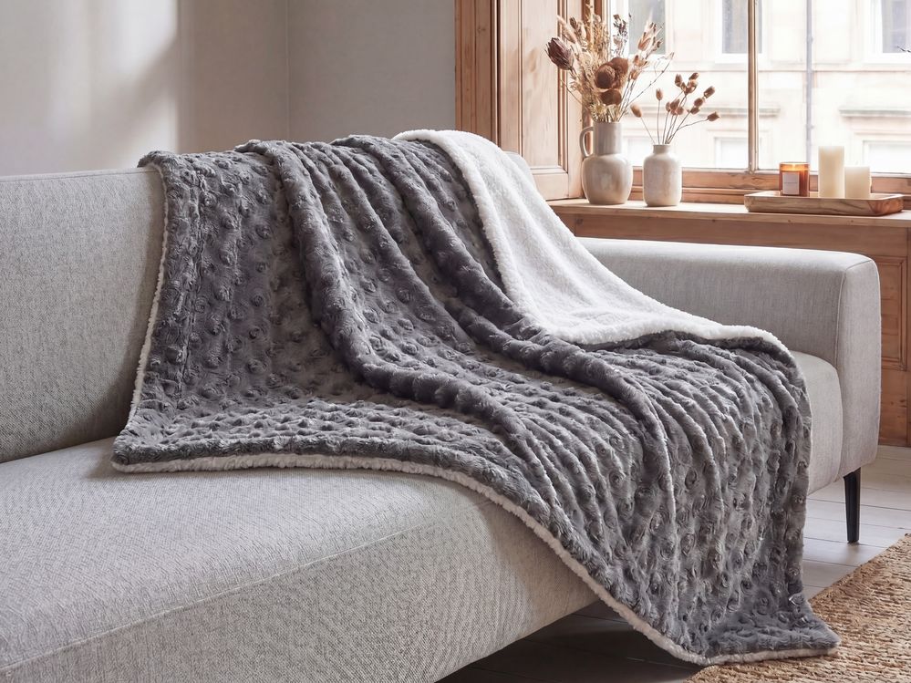 Bedspread KANDILLI 150 x 200 cm Grey
