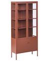 Vitrine mit Glastüren OXTED 80 cm Metall Goldbraun