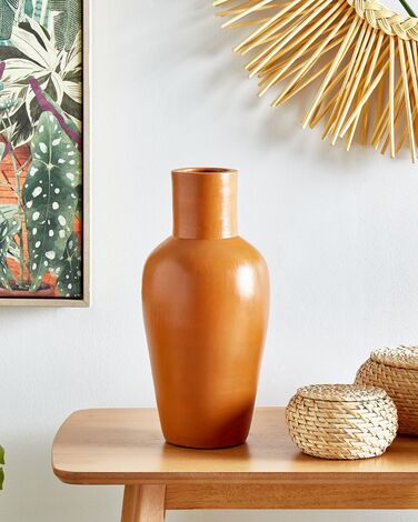 Terracotta Decorative Vase 37 cm Orange KARFI