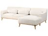 Left Hand Boucle Corner Sofa White SIMOS_927950