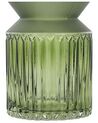 Glass Flower Vase 26 cm Olive Green VRADETO_838288