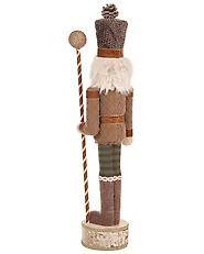 Zestaw 2 figurek dekoracyjnych KOLARI 68/91 cm Dziadek do orzechów Brązowy_1156783
