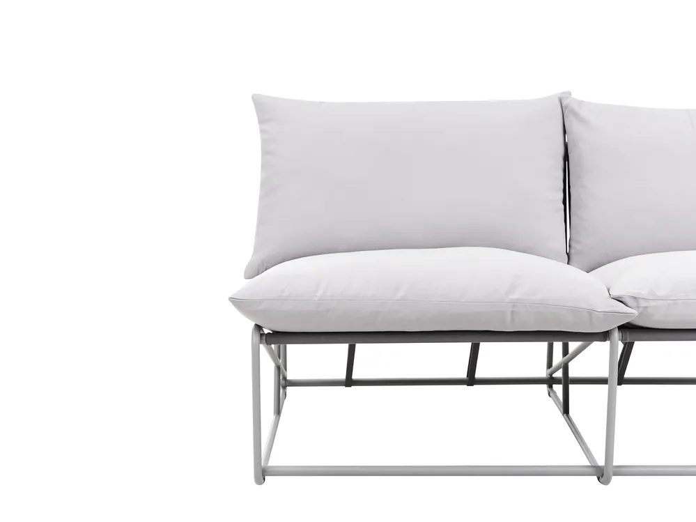Set di divani da giardino 3 posti PICO Metallo Grigio_1012778