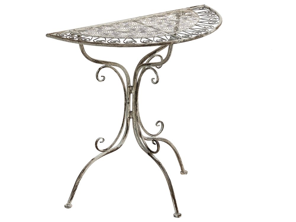 Bistro Table NURRA 80 cm 36 cm Metal Grey