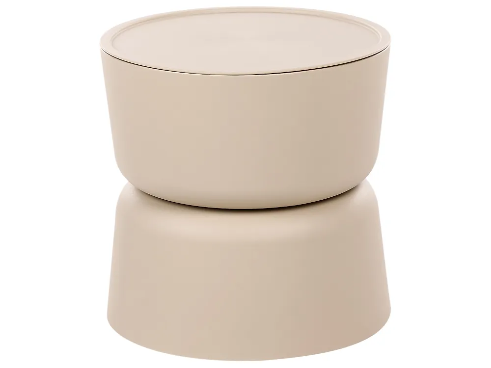 Set of 2 Side Tables ATACAMA 32/40 cm 32/40 cm Brown Beige_1172086