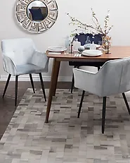 Conjunto de 2 sillas de comedor JASMIN Terciopelo Gris claro_1182781