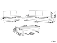 Set da giardino con tavolo 5 posti MARETTIMO Legno di acacia certificato Beige_1154170