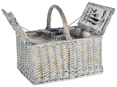 Panier de pique-nique GROSEILLE Osier Gris