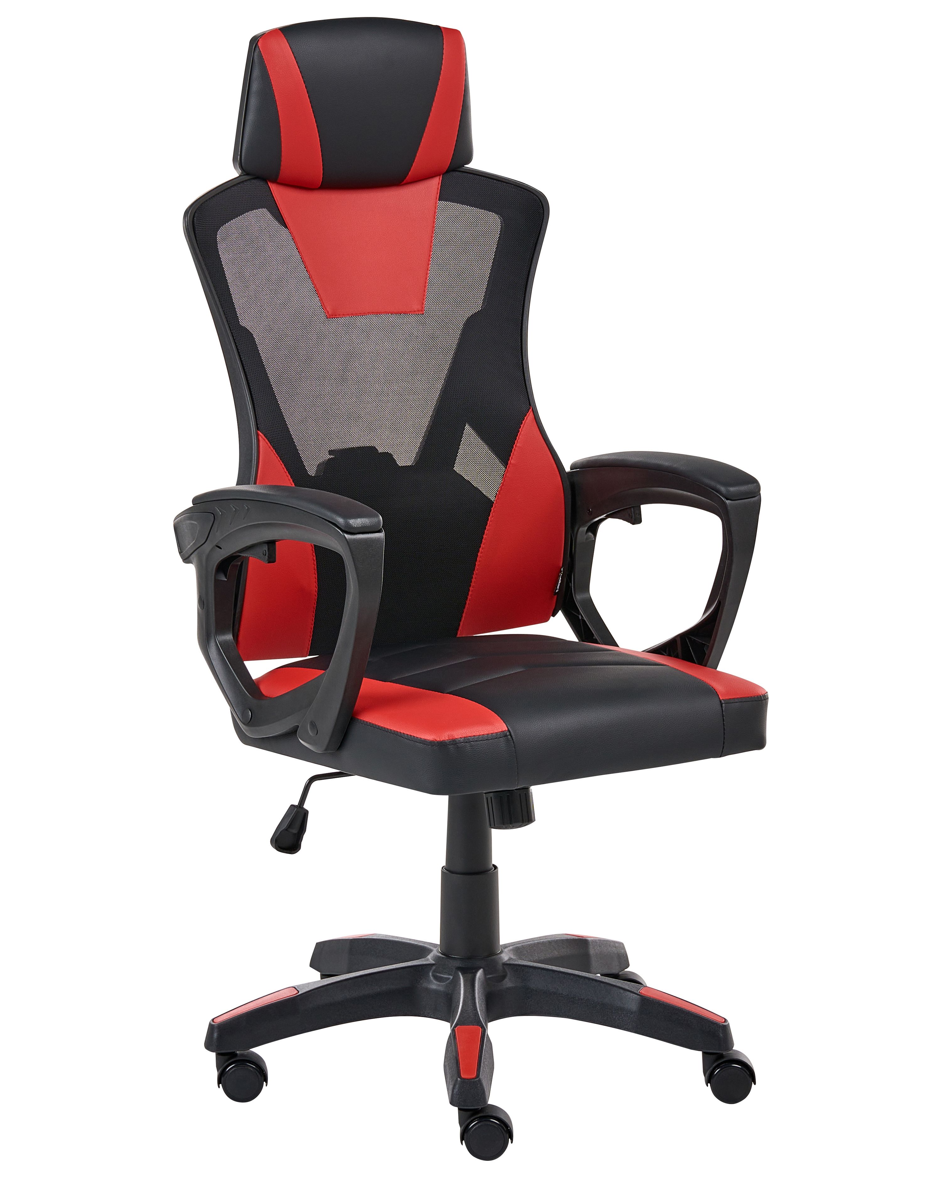 専用Director's Chair COLOR/STYLE：Red Office Chair IGNIS Faux Leather Red - Beliani.fr