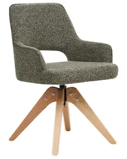 Dining Chair Swivel MORAVIA Boucle Green_1022192