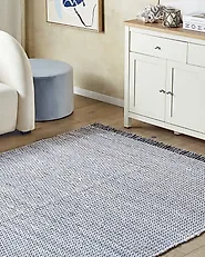 Rug BESNI Grey 140 x 200 cm Cotton_1177678