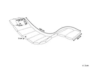 Sun Lounger Pad Cushion BRESCIA PREMIUM 180 x 60 cm Off-White_1065034
