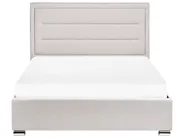 Bett mit Stauraum ROUEN Stoff Hellbeige 140 x 200 cm_996725