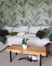 Corner Sofa 4 Seater LUNGO Corduroy Off-White Right Hand_997562
