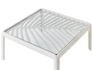 Garden Lounge Set with Table 4 Seater FERRETTI Light Beige_931542