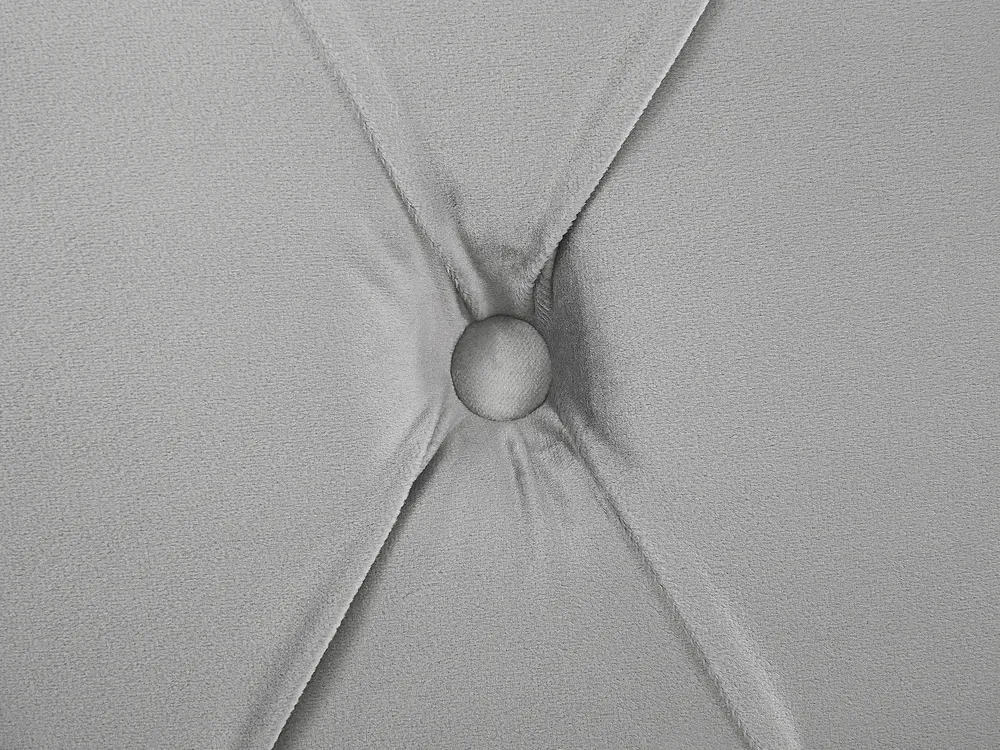 Łóżko Welur AVALLON 140 x 200 cm Szary_743655