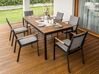 Extending Aluminium Garden Dining Table 198/248 x 90 cm Light Wood TOFANE_928670