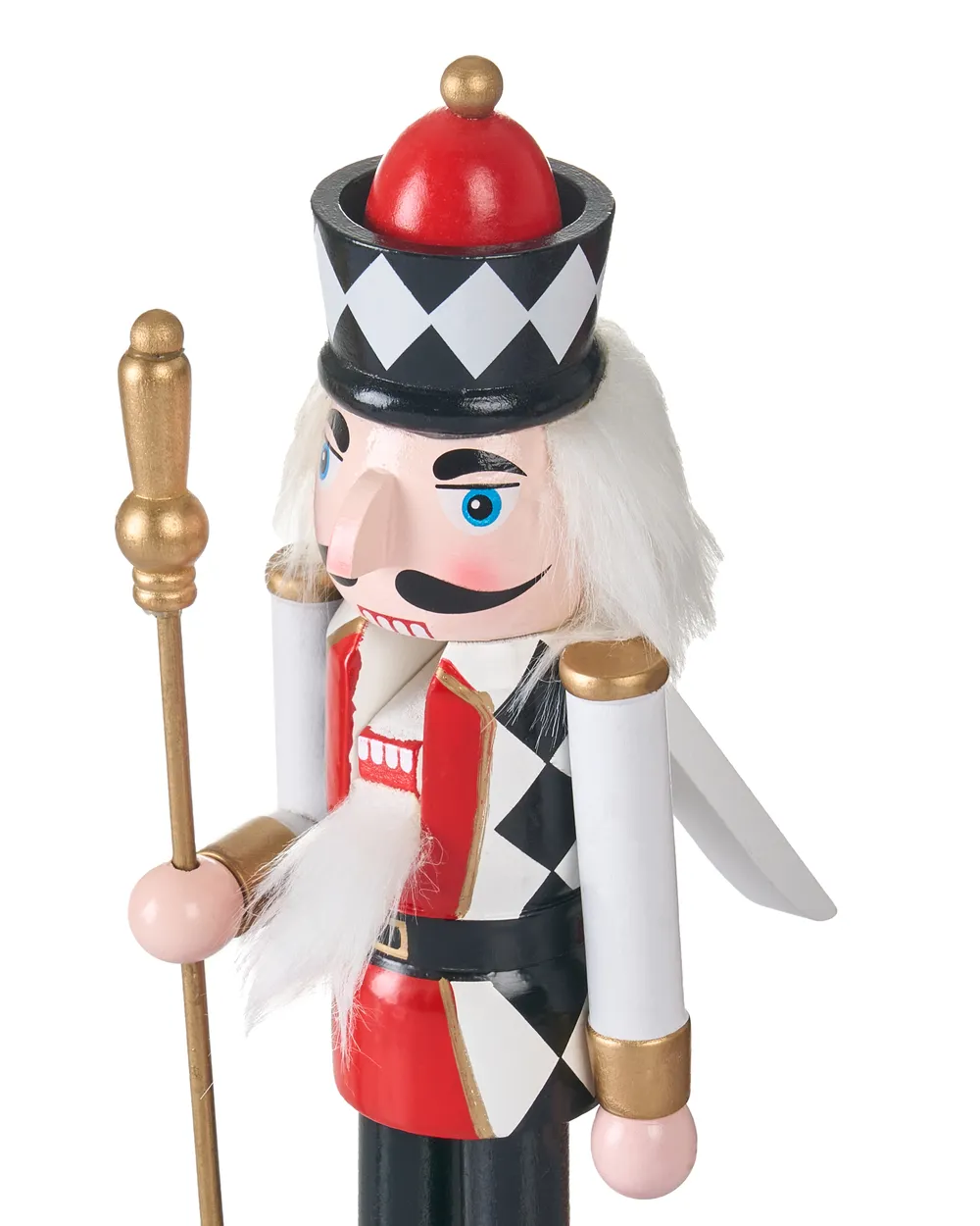 Zestaw 3 figurek dekoracyjnych RICKLEAN 30 cm Dziadek do orzechów Czerwony/ biały_1027635