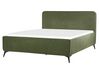 Boucle EU King Size Bed Green VALOGNES_930548