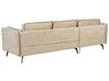 Høyrevendt hjørnesofa fløyel beige ALTAN_878505