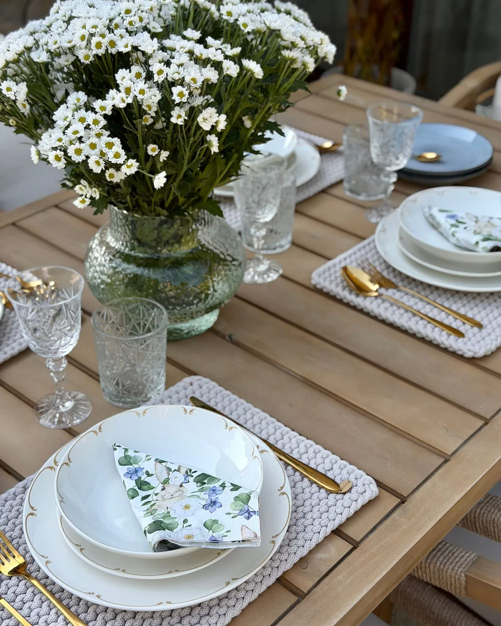 Set of 12 Dinnerware CHAROLI Porcelain White/ Gold_1154001