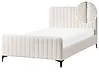Bed Boucle LUNAN 120 x 200 cm (EU Small Double) Off-White