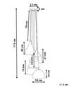 Hängeleuchte schwarz 5-flammig Glockenform SAVIO_782378