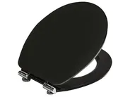 Sedile per WC INIRIDA Soft Close Fibra a media densità (MDF) Nero_1016453