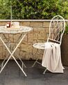 Conjunto de 2 sillas de balcón de metal blanco crema STIFFE_856124