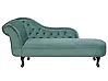 Left-Hand Chaise Longue NIMES Velvet Mint Green